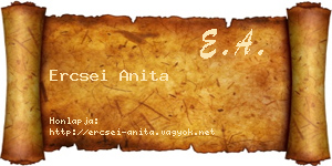 Ercsei Anita névjegykártya